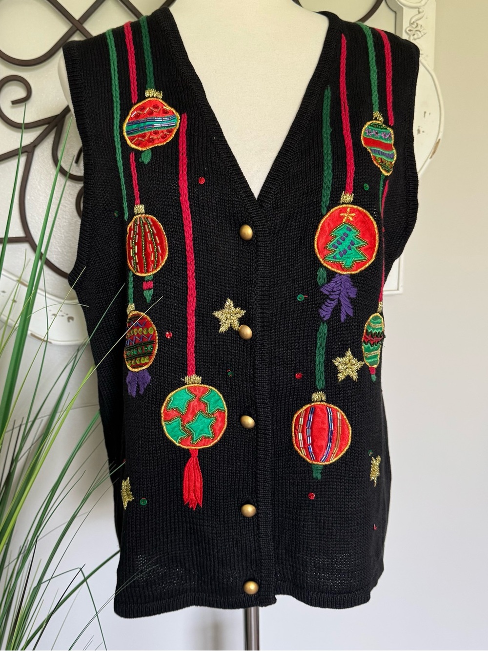 KATHIE LEE Size Large (see measurements) Ugly Christmas Sweater Vest